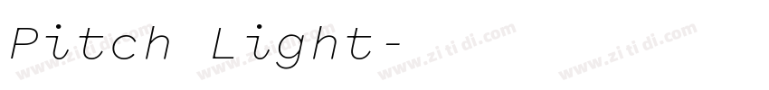 Pitch Light字体转换